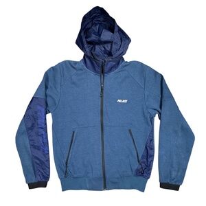 Palace Skateboards S-Layer Track Top Blue Tech Fleece Jacket Hoodie Mens Small